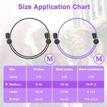 Adjustable Band, Tool for Sweater and Shirt, Belly Leaking Band, The Elastic Band to Change The Style of Your Tops(2PCS, Black and Purple, Size: Medium)