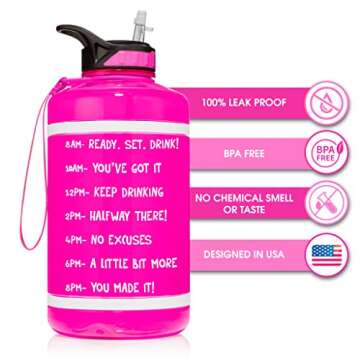 NatureWorks HydroMATE Half Gallon Water Bottle with Time Markers