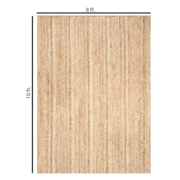 Premium 8x10 Handwoven Jute Area Rug - Eco-Friendly Decor