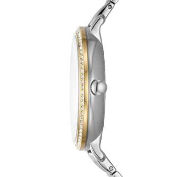 Fossil Women's Jacqueline Quartz Stainless Steel Multifunction Moonphase Watch, Color: Gold/Silver (...