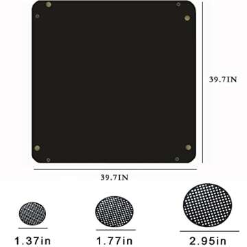 BIUWING 39.4" x 39.4" Plant Repotting Mat, Large Foldable Gardening Mat, Waterproof Transplanting Potting Mat Indoor Outdoor, with 15 Pieces Pot Hole Mesh Pads (1mat+15pads（Black）)