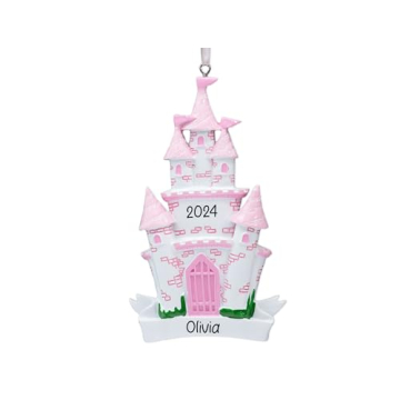 UniqXmas Personalized Princess Castle Christmas Ornament 2024 - Unique Keepsake