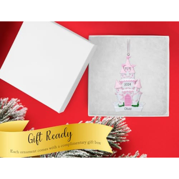 Personalized Princess Castle Christmas Ornament 2024