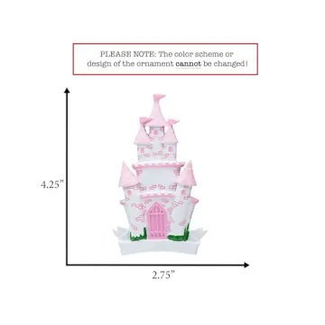 Personalized Princess Castle Christmas Ornament 2024