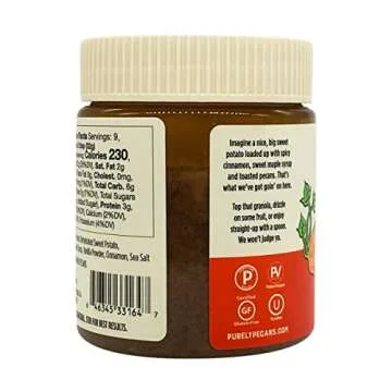 Purely Pecans Nut Butter - Gluten-Free, Non-GMO, Keto, Paleo, Kosher, Vegan - Creamy Pecan Butter - 10oz Sweet Potater Pie