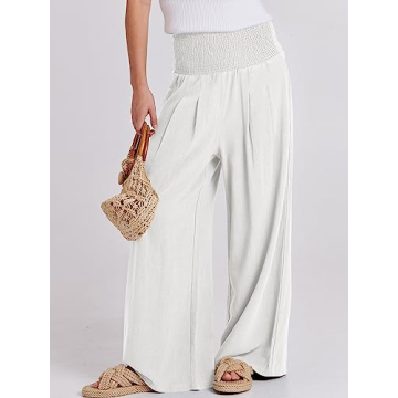 Comfortable ANRABESS Linen Palazzo Pants for Summer Wear