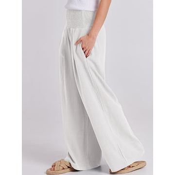 Comfortable ANRABESS Linen Palazzo Pants for Summer Wear
