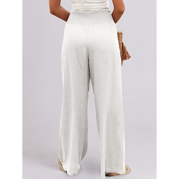 Comfortable ANRABESS Linen Palazzo Pants for Summer Wear