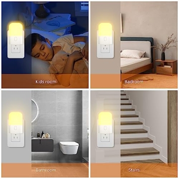 Versatile Night Light with Adjustable Brightness - 4 Pack