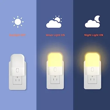 Versatile Night Light with Adjustable Brightness - 4 Pack