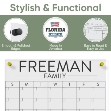 Custom Acrylic Calendar Wall Planner Ships Next Day