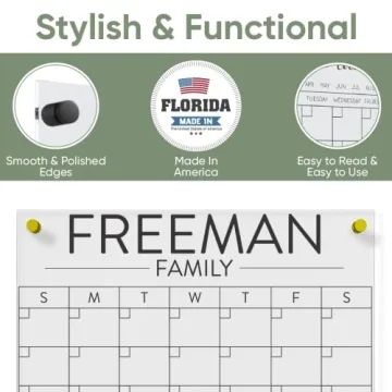 Custom Acrylic Calendar Wall Planner Ships Next Day