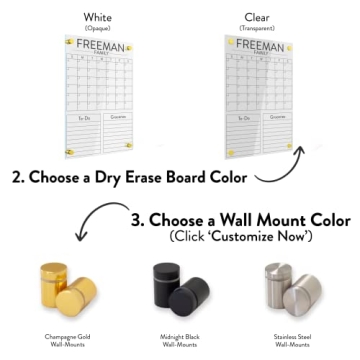 Custom Acrylic Calendar Wall Planner Ships Next Day