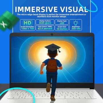 HP 14 Business Student Laptop with Microsoft Office Handling