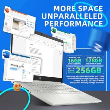 HP 14 Business Student Laptop with Microsoft Office Handling