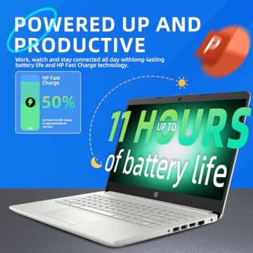 HP 14 Business Student Laptop with Microsoft Office Handling