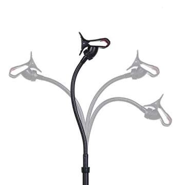 Kaforise Retractable Adjustable Cell Phone Tripod Stand Holder, Smartphone Holder Mount,360 Degree Rotatable Telescopic Tripod (Chuck)