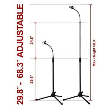 Kaforise Retractable Adjustable Cell Phone Tripod Stand Holder, Smartphone Holder Mount,360 Degree Rotatable Telescopic Tripod (Chuck)