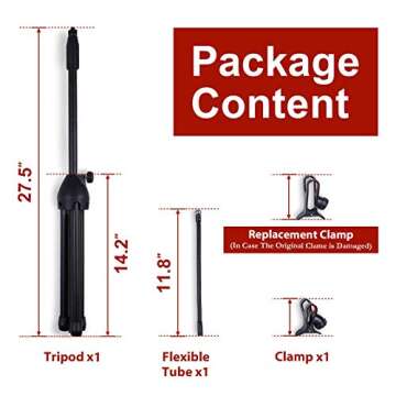 Kaforise Retractable Adjustable Cell Phone Tripod Stand Holder, Smartphone Holder Mount,360 Degree Rotatable Telescopic Tripod (Chuck)