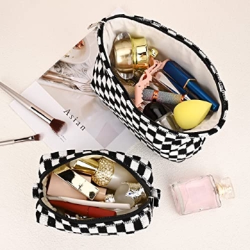 Stylish SOIDRAM 2 Pack Large Capacity Cosmetic Bags for Travel