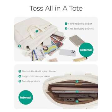 BAGSMART Winter Plush Tote Bag for Women - Cute & Stylish