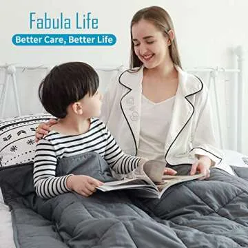 Fabula Life Weighted Blanket for Deep Sleep and Calm