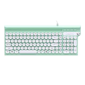 MQSUZA Wired Keyboard, Cute Keyboard Esay to Type, Compact Full Size 102 Keys for Windows PC/Laptop/Desktop(Mint Green)
