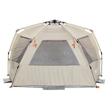 Easthills Outdoors Instant Shader Deluxe XL Beach Tent Easy Up 99" Wide for 4-6 Person Sun Shelter -...