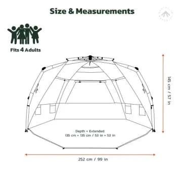Easthills Outdoors Instant Shader Deluxe XL Beach Tent