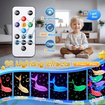 Baby Night Light Projector with Soothing Sounds and Colors