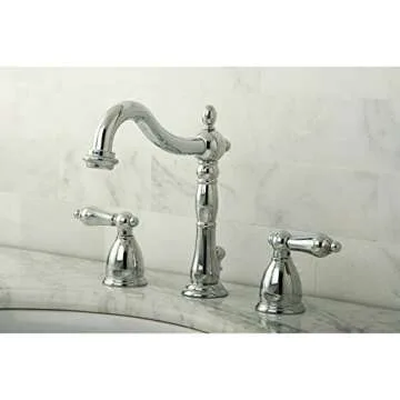 Kingston Brass KB1971AL Heritage Widespread Lavatory Faucet in Polished Chrome