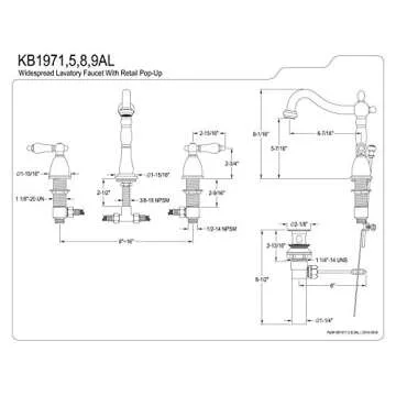 Kingston Brass Heritage Lavatory Faucet for Elegant Bathrooms