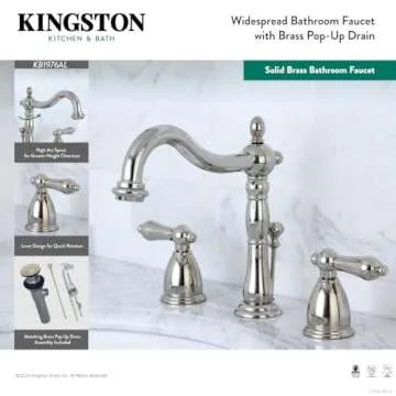 Kingston Brass Heritage Lavatory Faucet for Elegant Bathrooms
