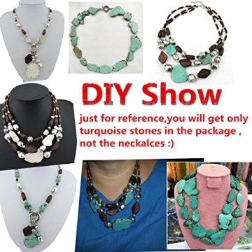 Natural Turquoise Beads for Jewelry Making - 10pcs Set