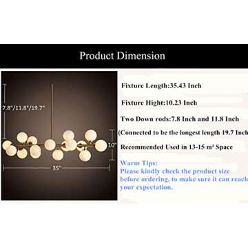 Modern Modo 16 Round Glass DNA LED Chandelier Pendant Lamp Ceiling lamp Fixture (Gold) (3.9" Lampshade)