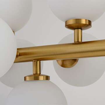 Modern Modo 16 Round Glass DNA LED Chandelier Pendant Lamp Ceiling lamp Fixture (Gold) (3.9" Lampshade)