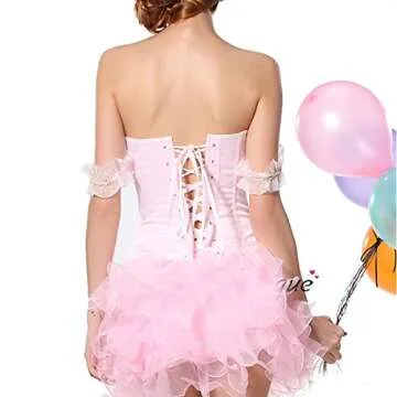 Stylish Blidece Women's Lace Up Corset Bustier Top