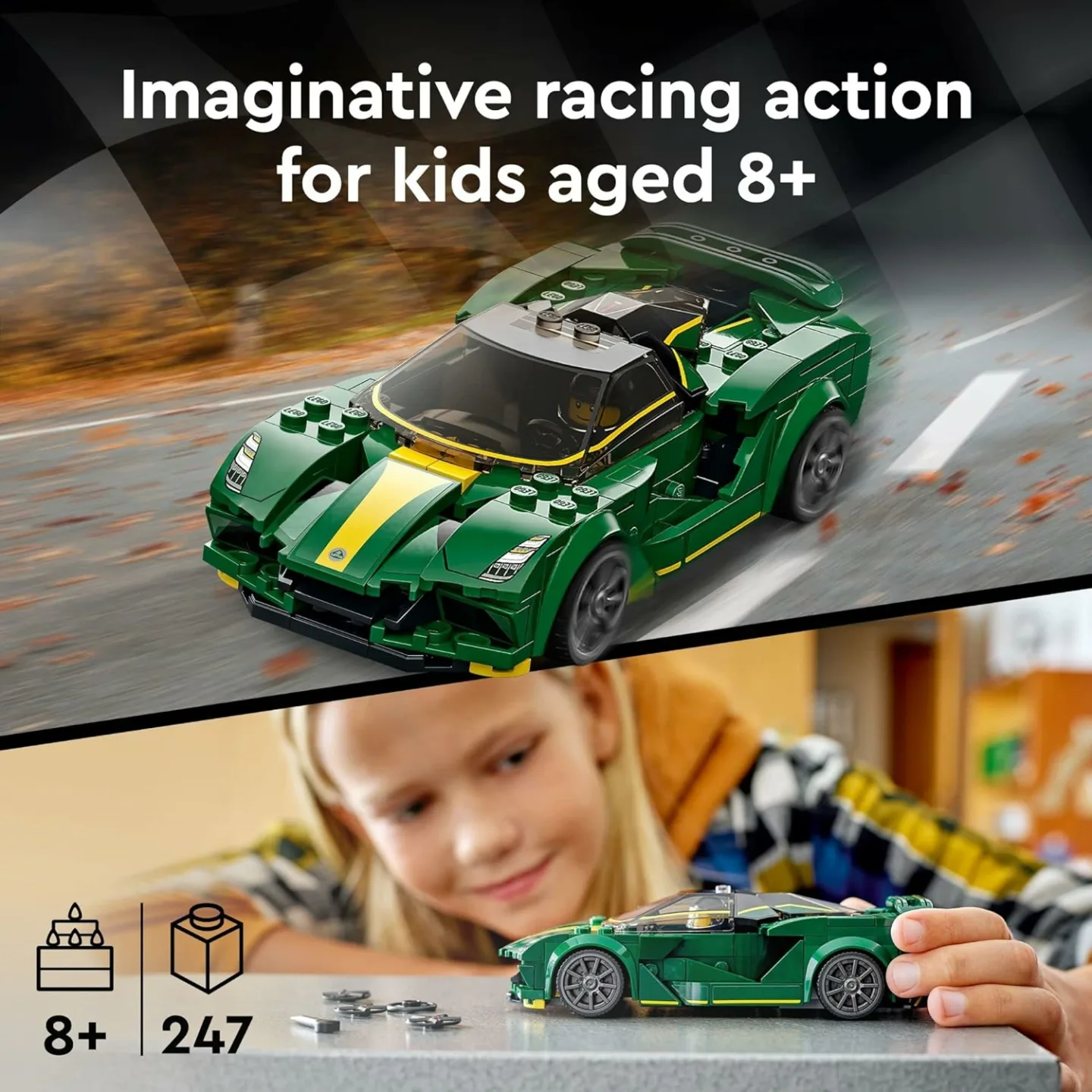 LEGO Speed Champions Lotus Evija Toy Car for Kids