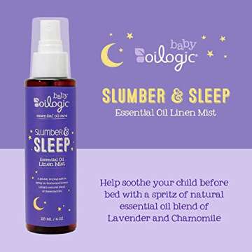 Oilogic Slumber & Sleep Spray for Babies & Toddlers - Relaxing, Calming & Soothing Room Aromatherapy...