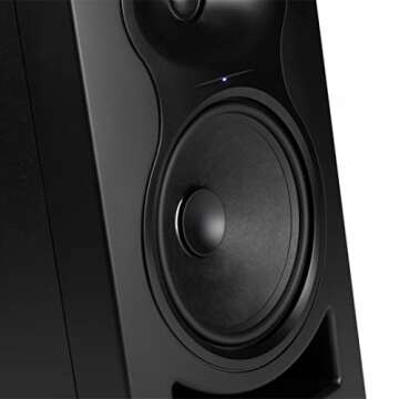 KALI AUDIO LP-6 V2 6.5" Project Lone Pine Powered Studio Monitor - Low-Noise Bi-Amped Professional Studio Speaker for Music Production - 80W, 115dB Max SPL - TRS, RCA, XLR Inputs - Single, Black