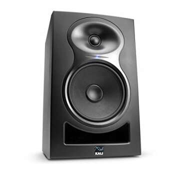 KALI AUDIO LP-6 V2 6.5" Project Lone Pine Powered Studio Monitor - Low-Noise Bi-Amped Professional Studio Speaker for Music Production - 80W, 115dB Max SPL - TRS, RCA, XLR Inputs - Single, Black