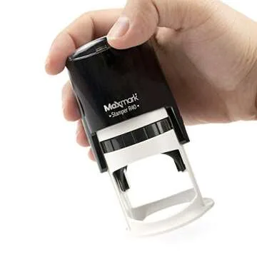 Round Notary Stamp for State of North Carolina- Self Inking Stamp - Top Brand Unit with Bottom Locking Cover for Longer Lasting Stamp - 5 Year Warranty