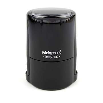 Round Notary Stamp for State of North Carolina- Self Inking Stamp - Top Brand Unit with Bottom Locking Cover for Longer Lasting Stamp - 5 Year Warranty