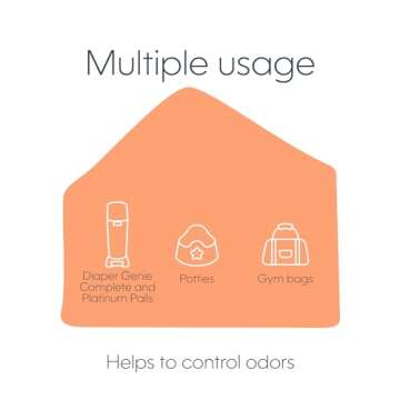 Diaper Genie Carbon Filter (4-Pack) | Diaper Pail Odor Eliminator & Deodorizer | Compatible with the Diaper Genie Complete and Expressions Pail