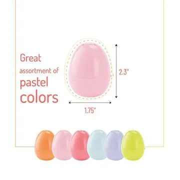 Mr. Pen Fillable Easter Eggs - Bright Plastic Capsules 48 Pack
