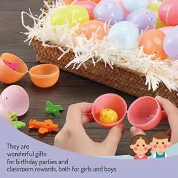 Mr. Pen Fillable Easter Eggs - Bright Plastic Capsules 48 Pack