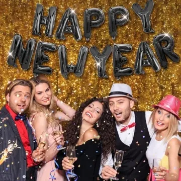 Happy New Year Balloons Party Supplies for 2026 Celebrations