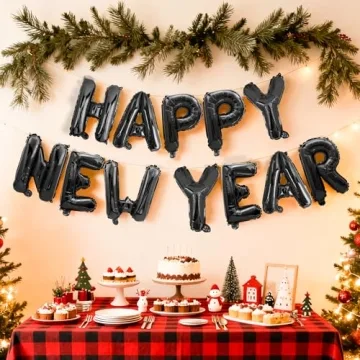 Happy New Year Balloons Party Supplies for 2026 Celebrations