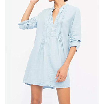 R.Vivimos Women's Cotton Button Down Tunic Dress