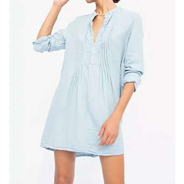 R.Vivimos Women's Cotton Button Down Tunic Dress